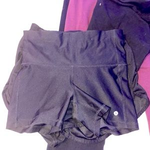 black athletic shorts